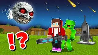 JJ and Mikey VS LUNAR MOON CHALLENGE in Minecraft / Maizen animation