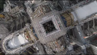 Le chantier de Notre-Dame de Paris vu du ciel - Octobre 2023