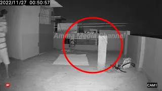 Real ghost CCTV footage prevents man from sleeping on the terrace