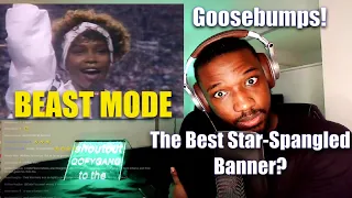 Singer Reacts First Time To Whitney Houston - Star Spangled-Banner | THE BEST PERFORMANCE?