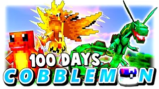 We Spent 100 Days In The POKÉMON Minecraft Mod (Cobblemon)