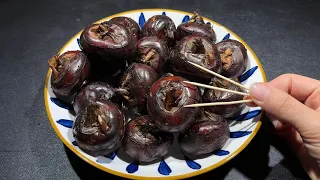 It turns out that peeling water chestnuts is so easy, it can be done with just a toothpick, one in