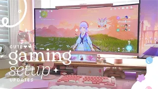 🍉 kawaii gaming setup updates for a comfy summer season | upgraded pc, alice keeb + extras ✦