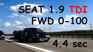 Разгоняем 1.9TDI 0-100 FWD 4.4 сек