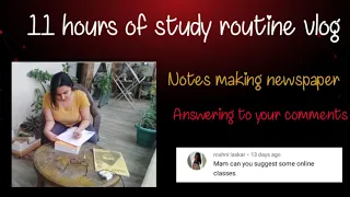 *11Hours of Study routine* 📝🤓🕑*Newspaper notes making*🧾📚📝#upsc #ias upscprelims2023