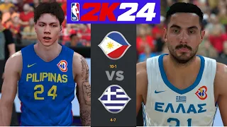 FIBA World Cup 2023 l Dream Team Philippines (10-1) vs Greece (4-7)  | NBA 2K24 Gameplay