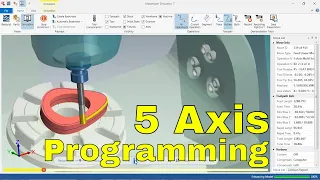 Mastercam 5 Axis Swarf Milling Multiaxis Tool path Tutorial