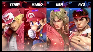 Super Smash Bros Ultimate Amiibo Fights   Terry Request #68 Terry & Mario vs Ken & Ryu