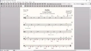 Drum Score World (Sample) - Lionel Richie - Hello