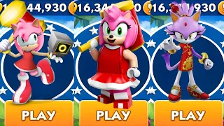 Sonic Dash - Paladin Amy VS Lego Amy VS Blaze _ Movie Sonic vs All Bosses Zazz Eggman