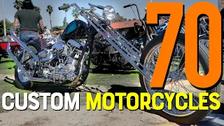 70 Custom Motorcycles from CHOPPERFEST | Bikes only! Southern California Chopper show highlights