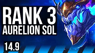 AURELION SOL vs TWISTED FATE (MID) | 11/0/12, Rank 3 Aurelion Sol, Legendary | NA Challenger | 14.9