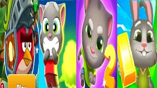 SONIC DASH VS TALKING TOM GOLD RUN 2 VS Run Talking Ninja Run!  Talking Tom Farts TOM VS TOM RABBIT