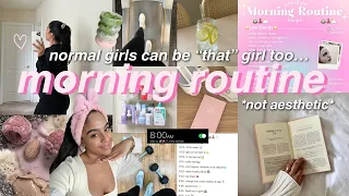 How to create a REALISTIC “THAT girl” Morning routine *not aesthetic* but productive & real af