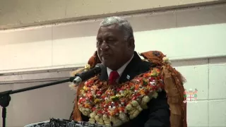 Fijian Prime Minister Voreqe Bainimarama opens Pacific Women Parliamentary Forum.