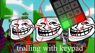 Trolling with keypad on slapple island? |slap battles