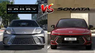 2025 Toyota Camry XSE vs 2025 Hyundai Sonata Hybrid Comparison | Sedans Clash! | MotorNation