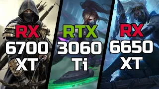 RX 6700 XT vs RTX 3060 Ti vs RX 6650 XT - Test in 20 Games