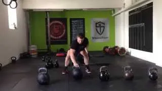 Monster Kettlebell cleans;80kg,68kg,60kg,48kg+2 x 68kg presses.