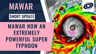 Mawar Now a Powerful Category 5 Super Typhoon Heading Westwards