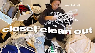 decluttering my ENTIRE wardrobe | extreme closet clean out & organization ideas