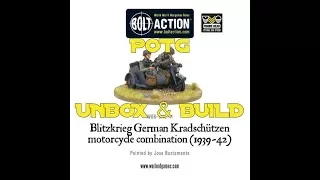 POTG UNBOX AND BUILD WARLORD GAMES GERMAN Kradschützen Motorcycle