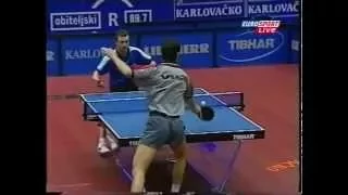 ME w Tenisie stołowym Zagreb 2002 Kalinikos Kreanga vs Zoran Primorac Komentarz Marek Rzemek