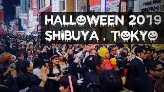 Shibuya Halloween 2019 - Tokyo, Japan Night Walks - 4k 60fps - 渋谷ハロウィン 2019 - 東京日本