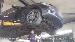 Удаление катализаторов на Mercedes. Удаление катализаторов на Mercedes в СПб.