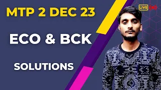 ECO & BCK MTP 2 DECEMBER 2023 SOLUTIONS - CA FOUNDATION