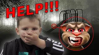 DRONE CATCHES CREEPY TALKING TOM | IF YOU SEE CREEPY TALKING TOM OUTSIDE OF YOUR HOUSE RUN!!