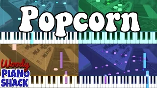 Popcorn song piano synthesia tutorial (Moog synthesizer)