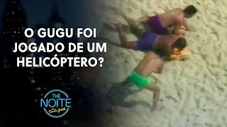 Boneco do Gugu foi arremessado de um helicóptero em praia do Rio de Janeiro | The Noite (29/06/22)