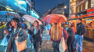 A Rainy Evening in Central London ☔️ Enchanting West End City Streets | 4K