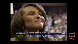 Aretha Franklin sings the national anthem at the 1992 DNC