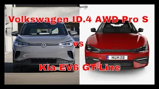 2023 Volkswagen ID.4 AWD Pro S vs Kia EV6 GT-Line (Side by Side Comparison)