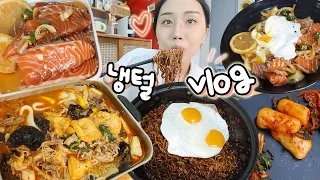 ENG) Only eating from refrigerator👩‍🍳 I got malatang in my frigged😛 MUKBANG VLOG Korean food