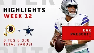 Dak Prescott's 300 Total Yards & 3 TDs vs. Redskins