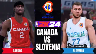 CANADA vs SLOVENIA | 2023 FIBA World Cup | NBA2K24 ULTRA Realistic Graphics Concept Gameplay