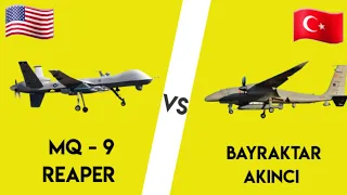 #Drone #America MQ - 9 Reaper VS Bayraktar Akinci Combat Drone |  Turkish Vs America's war drone