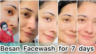 5 Days Skin Whitening Challenge | I Used Besan Magical Facewash and See What Happened