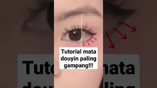 tutorial membuat mata douyin tergampang || tutor makeup douyin pemula