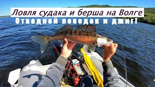 Ловля судака и берша на Волге, рыбалка на джиг и отводной поводок, судак Саратовского водохранилища