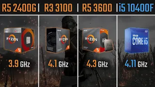 Ryzen 5 2400G vs Ryzen 3 3100 vs Ryzen 5 3600 vs i5 10400F | 1080P, 1440P and 4K Benchmarks