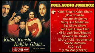 Kabhi khushi kabhi Gham| K3G FULL AUDIO Jukebox| Amitabh B| JayaB|Srk| Kajol|HrithikRoshan