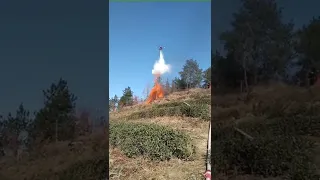 Apagando un incendio con un dron