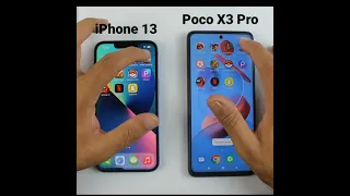 iphone vs Poco Speed Test | X3 Pro & iPhone 13