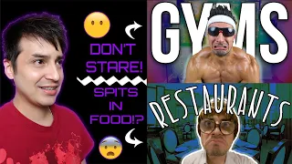 American Texan Reacts to PPPeter | The Worst Things About Gyms & Restaurants