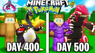 I Survived 500 Days in Minecraft Pokemon!