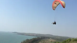 полёт на параплане Индия Гоа  -  2019  Пляж Керим
